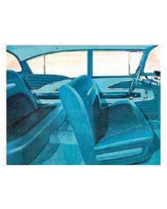 Full Size Chevy Preassembled Interior Door Panel & Quarter Trim Panel Set, 4-Door Sedan, Bel Air, 1958