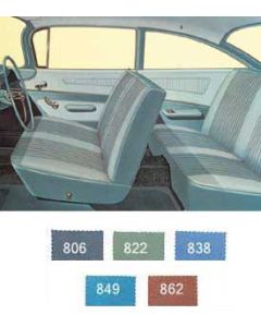 Full Size Chevy Preassembled Door Panel & Quarter Trim Panel Interior Kit Service, 2-Door Sedan, Bel Air, 1960