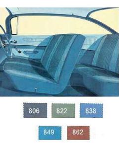 Full Size Chevy Preassembled Door Panel & Quarter Trim Panel Interior Kit Service, 2-Door Hardtop, Bel Air, 1960