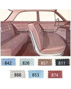 Full Size Chevy Preassembled Door Panels Interior Kit Service, 4-Door Sedan, Impala, 1963
