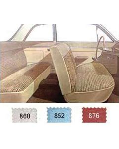 Full Size Chevy Preassembled Door Panel & Quarter Trim Panel Interior Kit Service, 2-Door Sedan, Biscayne, 1963