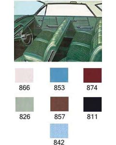 Full Size Chevy Preassembled Door Panel & Quarter Trim Panel Interior Kit Service, 4-Door Sedan, Impala, 1964