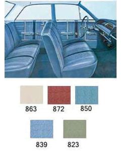 Full Size Chevy Preassembled Door Panel & Quarter Trim Panel Interior Kit Service, 4-Door Sedan, Bel Air, 1964