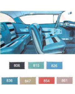 Full Size Chevy Preassembled Interior Door Panel & Quarter Trim Panel Set, 2-Door Hardtop, Impala, 1958