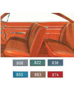 Full Size Chevy Preassembled Door Panel & Quarter Trim Panel Interior Kit Service, 2-Door Hardtop, Bel Air, 1961