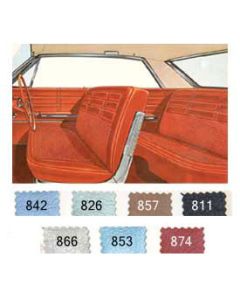 Full Size Chevy Preassembled Door Panel & Quarter Trim Panel Interior Kit Service, 4-Door Hardtop, Impala, 1963