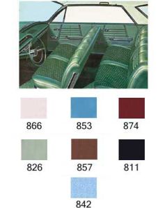 Full Size Chevy Preassembled Door Panel & Quarter Trim Panel Interior Kit Service, 4-Door Hardtop, Impala, 1964