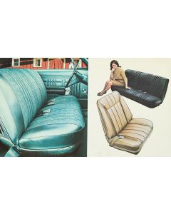 Full Size Chevy Seat Cover Set, Bench Cloth, 2-Door Hardtop, Impala, 1968