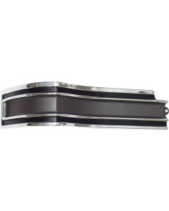 Full Size Chevy Rear Quarter Extension Panel Molding, Left,Impala SS, Black & Gray, 1965