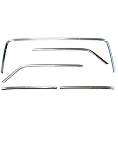 Full Size Chevy Headliner Trim Set, Anodized Aluminum, 2-Door Hardtop, Impala, 1962-1964