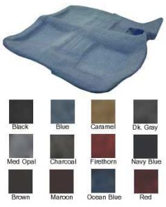 Full Size Chevy Carpet Set, Cut-Pile, 2-Door Hardtop & Convertible, 1958