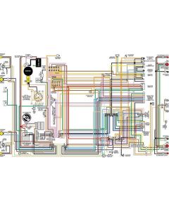 Chevy Color Laminated Wiring Diagram, 1958-1974