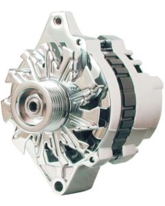 Full Size Chevy Alternator, With Internal Regulator, Polished Finish,1958-1972