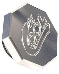 Full Size Chevy Radiator Cap, 12-15 Lb. Be Cool, Octagon Style, Polished Finish, 1958-1972