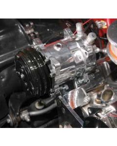 Chevy V-Belt Air Conditioning Compressor, Polished, Sanden,1955-1957