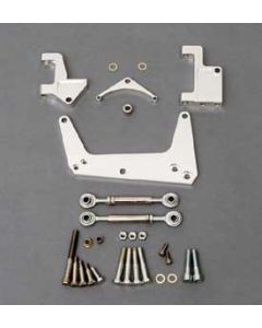 1955-1957 Chevy Air Conditioning & Alternator Brackets, Polished, Small Block With Short Water Pump