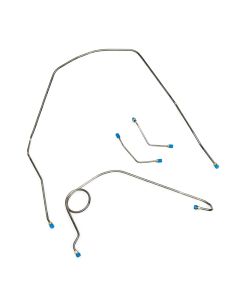 Full Size Chevy Front Brake Line Set, Non-Power, Stainless Steel, 1958