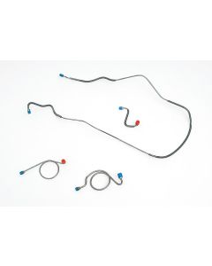 Full Size Chevy Front Brake Line Set, For Power Drum Brakes, Stainless Steel, 1967-1968