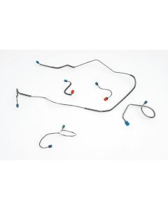 Full Size Chevy Front Power Disc Brake Line Set, Stainless Steel, 1967-1968
