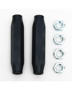 Full Size Chevy Tie Rod Sleeves, Custom, Billet Aluminum, Black, 1965-1970