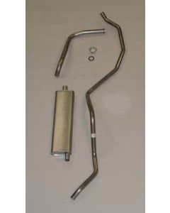 Full Size Chevy Single Exhaust System, Stainless Steel, 6-Cylinder, 1960-1962