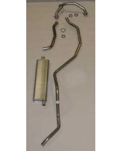 Full Size Chevy Single Exhaust System, Stainless Steel, Small Block, 1960-1964