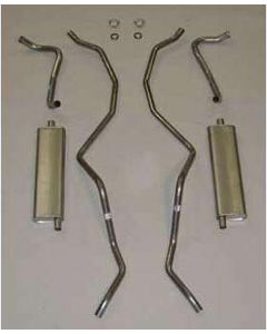 Full Size Chevy Dual Exhaust System, Stainless Steel, SmallBlock, 1960-1964