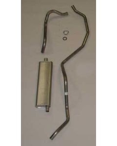 Full Size Chevy Single Exhaust System, Stainless Steel, 6-Cylinder, 1963-1964