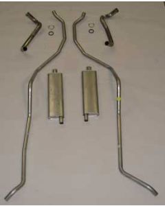 Full Size Chevy Dual Aluminized Exhaust System, High Performance, 348ci, 1959