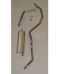 Full Size Chevy Single Exhaust System, Aluminized, 6-Cylinder, 1960-1962