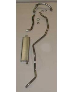 Full Size Chevy Single Aluminized Exhaust System, Small Block, 1960-1964