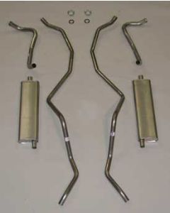 1960-1964 Chevy Dual Exhaust System, Aluminized, Small Block