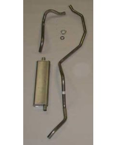 Full Size Chevy Single Aluminized Exhaust System, 6-Cylinder, 1963-1964