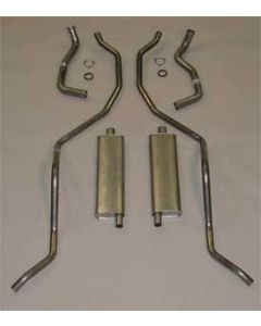 Full Size Chevy Aluminized Dual Exhaust System, High Performance, 409ci, 1962-1964