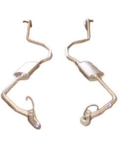 Full Size Chevy Dual Turbo Exhaust System, 2", Aluminized, Non-Wagon,1960-1964