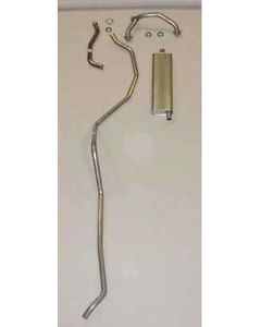 Full Size Chevy Single Exhaust System, Stainless Steel, Small Block, Wagon & El Camino, 1959