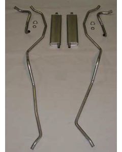 Full Size Chevy Dual Exhaust System, Aluminized, Small Block, Wagon &El Camino, 1959