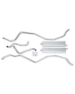 Full Size Chevy Dual Exhaust System, Stainless Steel, 348ci, Wagon & El Camino, 1960-1961