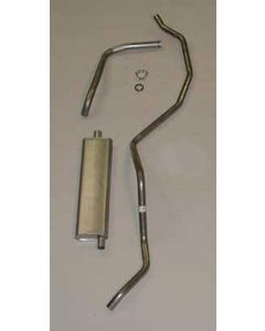 Full Size Chevy Single Exhaust System, Aluminized, 6-Cylinder, Wagon & El Camino, 1960-1962