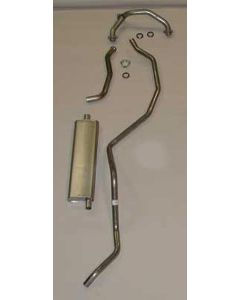 Full Size Chevy Single Exhaust System, Aluminized, 283 ci, Wagon & El Camino, 1960-1964
