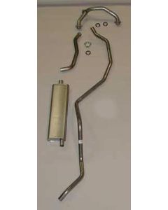 Full Size Chevy Single Exhaust System, Stainless Steel, 283ci, Wagon & El Camino, 1960-1964