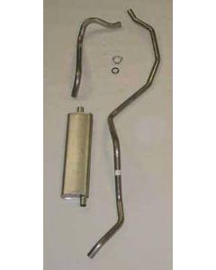 Full Size Chevy Single Exhaust System, Aluminized, 6-Cylinder, Wagon,1963-1964