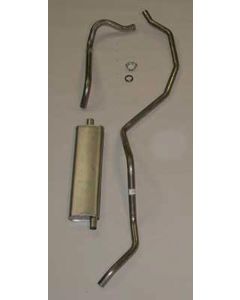 Full Size Chevy Single Exhaust System, Stainless Steel, 6-Cylinder, Wagon, 1963-1964