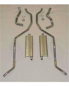 Full Size Chevy Dual Exhaust System, Aluminized, 409ci HighPerformance, Wagon, 1962-1964