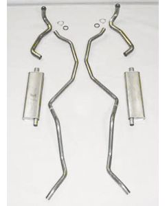 Full Size Chevy Dual Exhaust System, Big Block, 396 & 427ci, Aluminized, 1965-1966