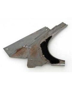 Chevy Used Bel Air, 210 2-Door Hardtop Right Rear Inner Stainless Steel Dogleg With Felt, 1955-1957