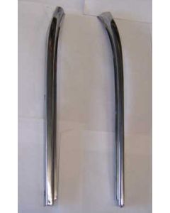 Chevy Windshield Pillar Moldings, Stainless Steel, 2-Door Hardtop, Used, 1955-1957
