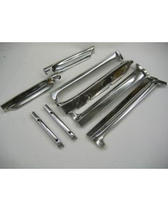 Chevy Stainless Steel Moldings, Vent Window Area, Bel Air 2-Door Hardtop, Restored, 1955-1957