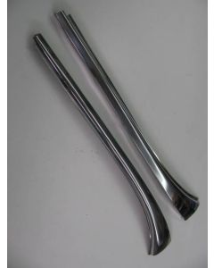 Chevy Windshield Pillar Moldings, Polished, Restored, Sedan& Wagon, Bel Air, 1955-1957