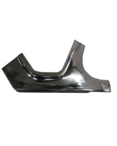 Chevy Rear Window, Drip Rail Connector Molding, Left, Stainless, Polished, 4-Door HT, USED, 1956-1957